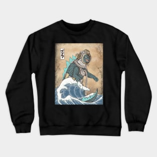 The Great Godzilla diver off Kanagawa Crewneck Sweatshirt